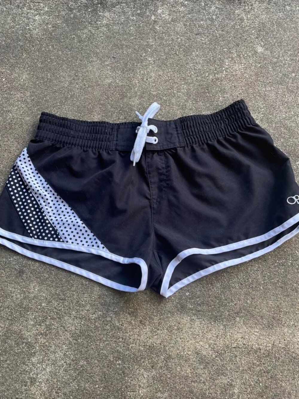 2000s Y2K VTG OP Black White OP Micromini Surfer Girl Shorts Juniors M 7/9